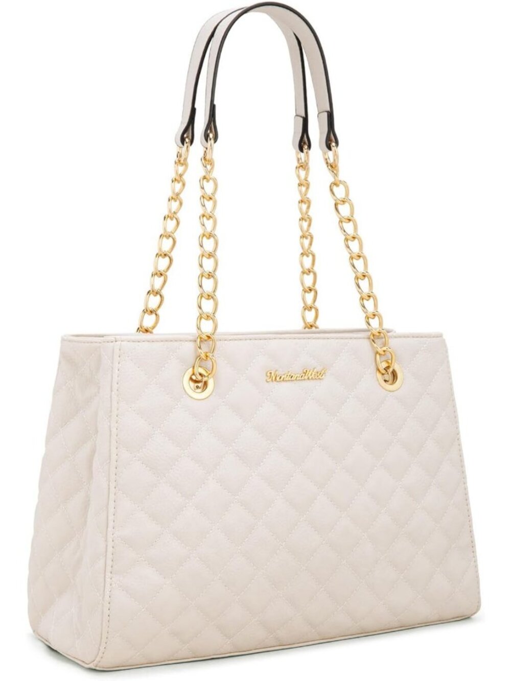 Chic Medium Quilted Tote Bag for Women | Stylish Chain Shoulder Handbag